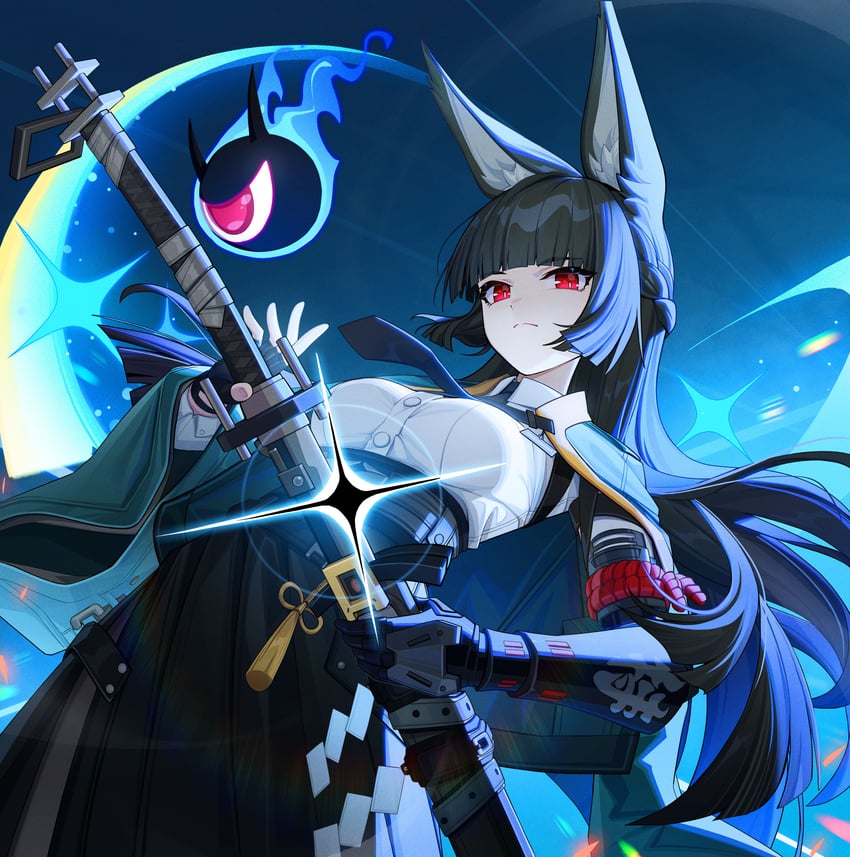 hoshimi miyabi and tailless (zenless zone zero) drawn by jiachong_jun_z
