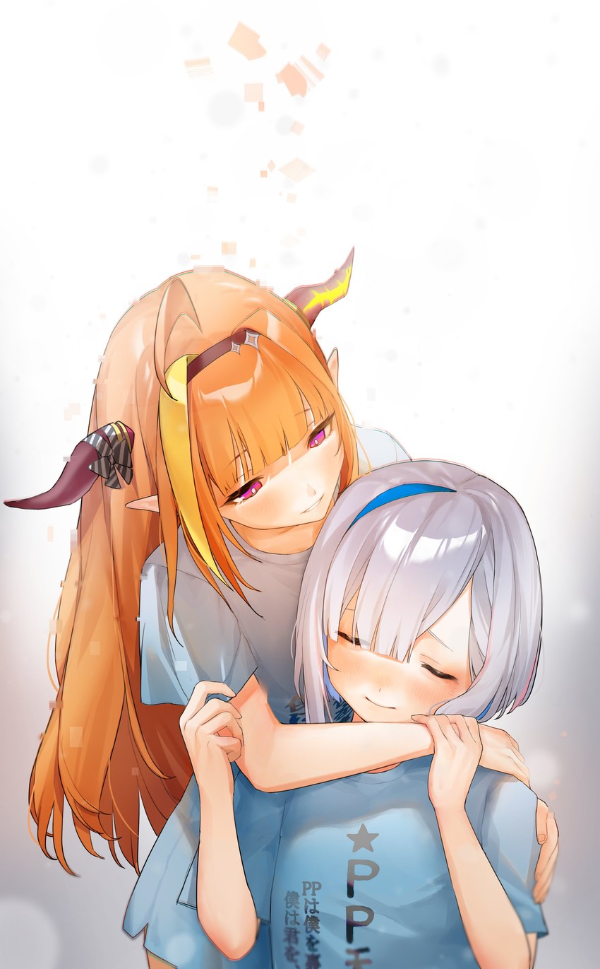 amane kanata and kiryu coco (hololive) drawn by g_li