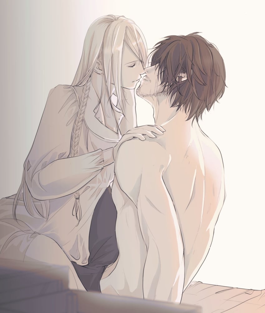 clive rosfield and jill warrick (final fantasy and 1 more) drawn by mixmomo_yah