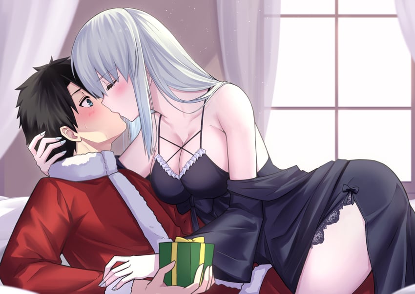 fujimaru ritsuka and morgan le fay (fate and 1 more) drawn by natu_zame