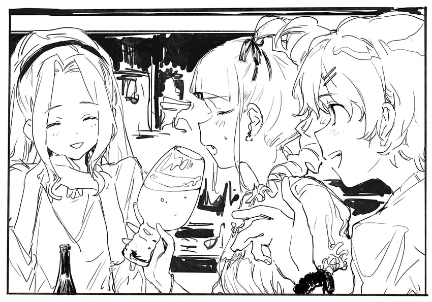 todo yurika, kanzaki mizuki, and ichinose kaede (aikatsu!) drawn by suiso_(owp)