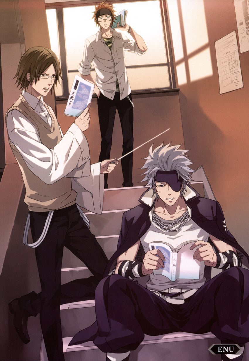 chousokabe motochika, mouri motonari, and sarutobi sasuke (sengoku basara and 1 more)