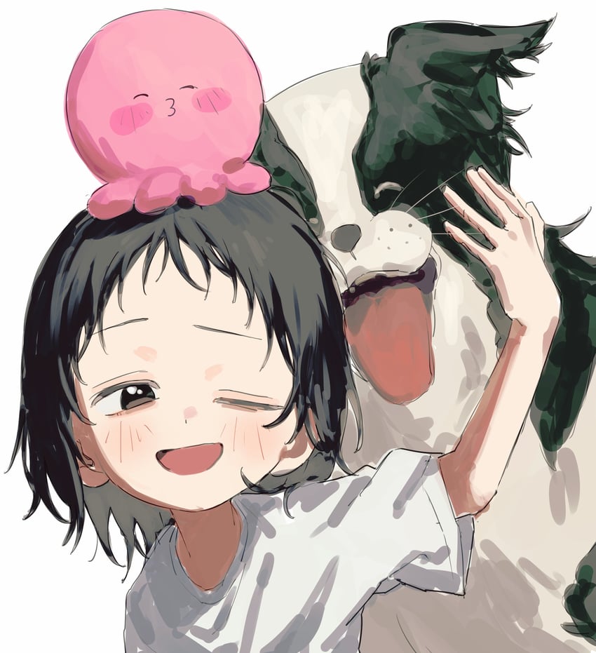 kuze shizuka, takopii, and chappy (takopii no genzai) drawn by 333takoyaki