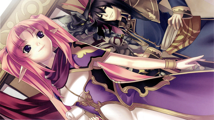 alice, galios, and cal-vina (agarest senki and 1 more) drawn by hirano_katsuyuki
