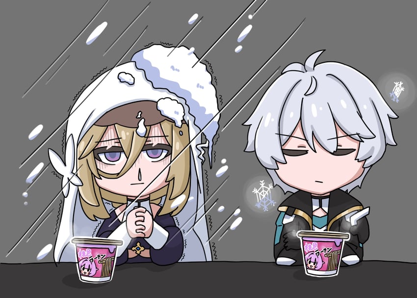 elysia, aponia, and kevin kaslana (honkai and 1 more) drawn by mokkyo_(motkyo)