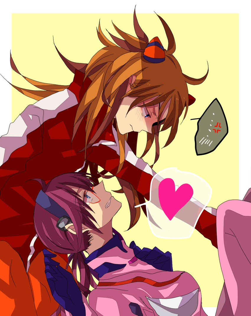 souryuu asuka langley and makinami mari illustrious (neon genesis evangelion and 2 more) drawn by sawasawars