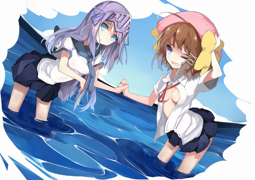 eucliwood hellscythe and haruna (kore wa zombie desu ka?) drawn by tsukuyomi_sola