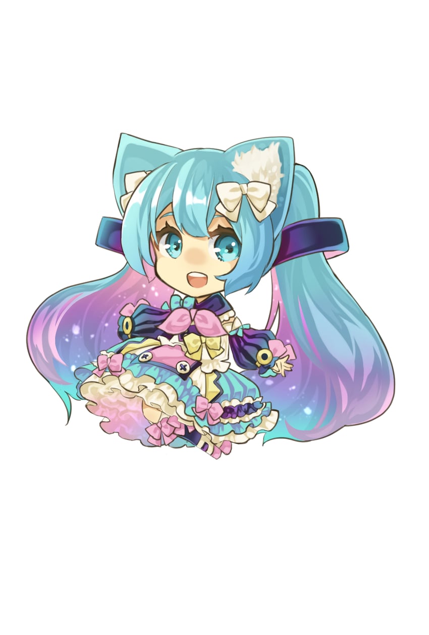 hatsune miku and magical mirai miku (vocaloid and 1 more) drawn by azuma_kazamori