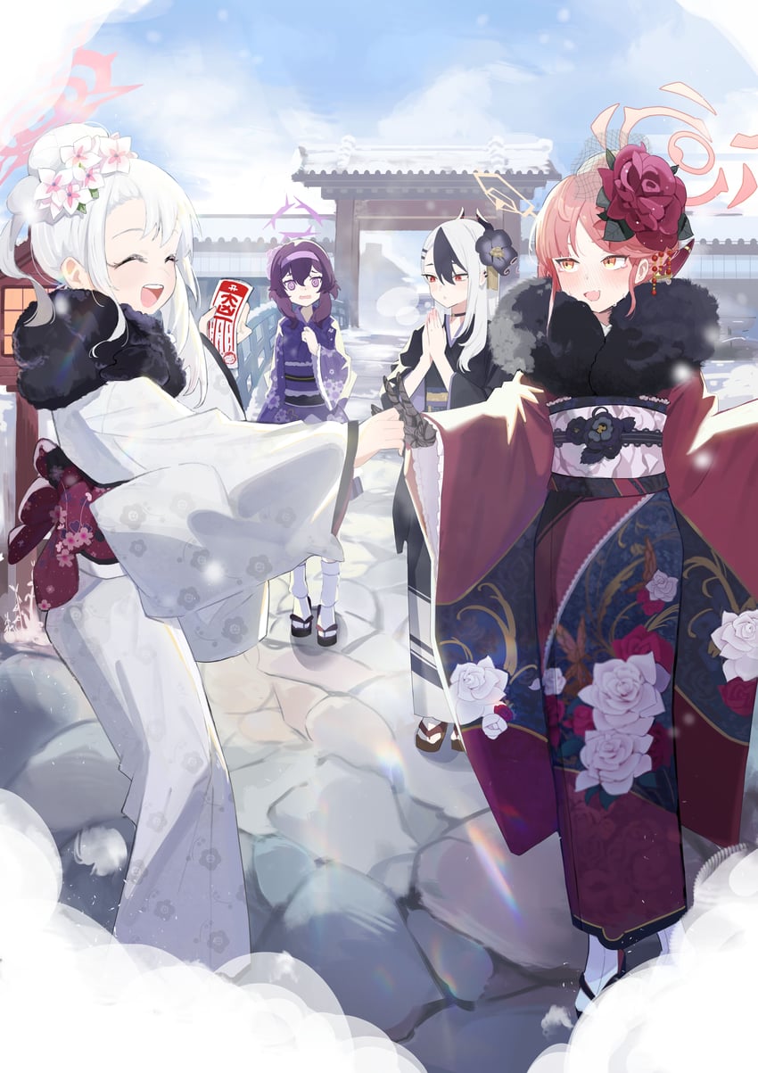 kayoko, aru, mutsuki, and haruka (blue archive) drawn by boller_jiang
