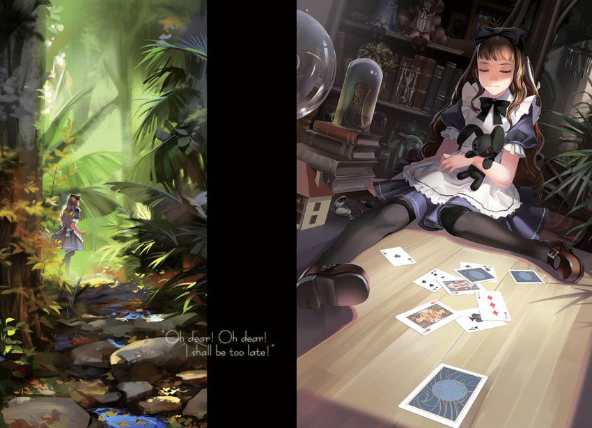 alice (alice's adventures in wonderland) drawn by alphonse_(white_datura)