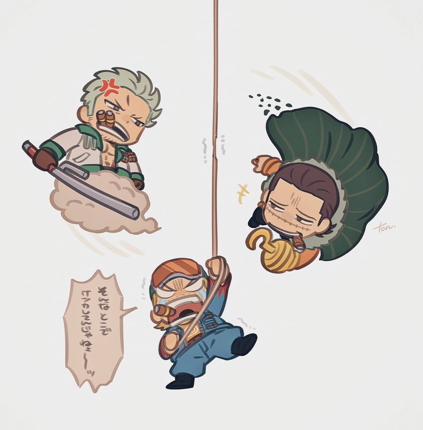 crocodile, smoker, and paulie (one piece) drawn by tonta_(tonta1231)