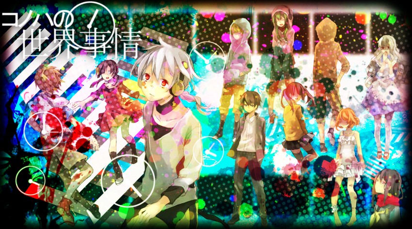 tateyama ayano, kozakura marry, kisaragi shintarou, kido tsubomi, kano shuuya, and 6 more (vocaloid and 7 more) drawn by kugifumi_rinne