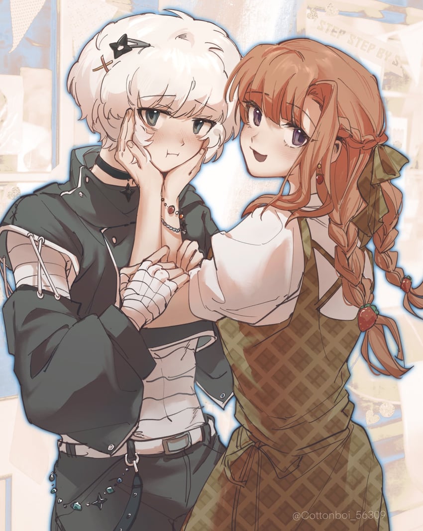 chidouin sara and kageyama ranmaru (kimi ga shine) drawn by supekutoru