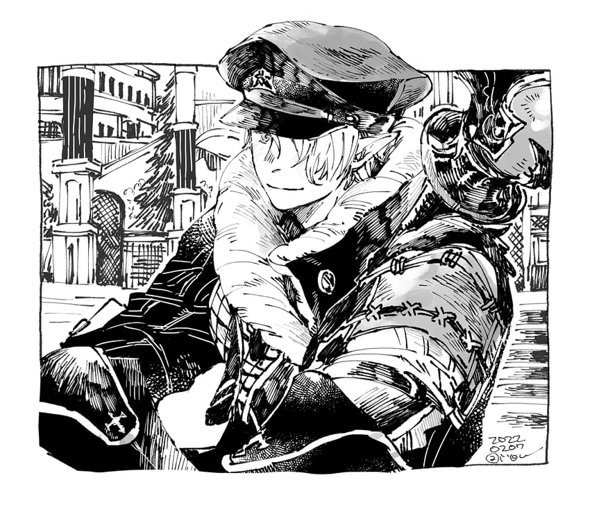 warrior of light and black mage (final fantasy and 1 more) drawn by itowo_(itowc)