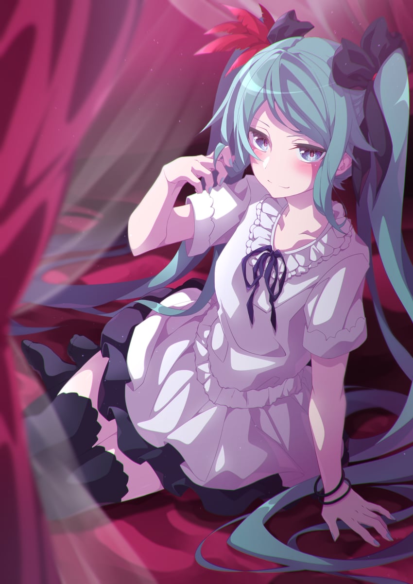 hatsune miku (vocaloid and 1 more) drawn by aosaki_yato