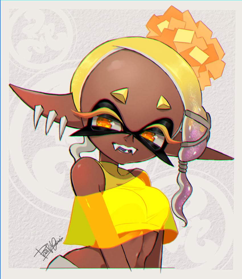frye (splatoon and 1 more) drawn by isamu-ki_(yuuki)