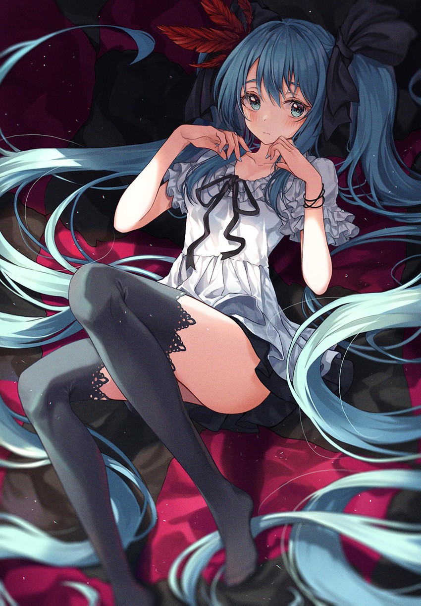hatsune miku (vocaloid and 1 more) drawn by m1yu