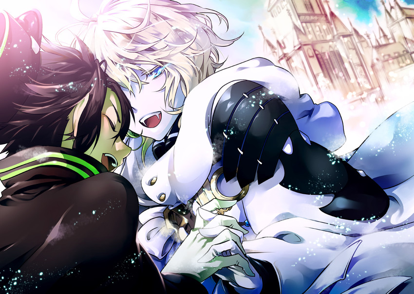 hyakuya yuuichirou and hyakuya mikaela (owari no seraph) drawn by christine_(mori)