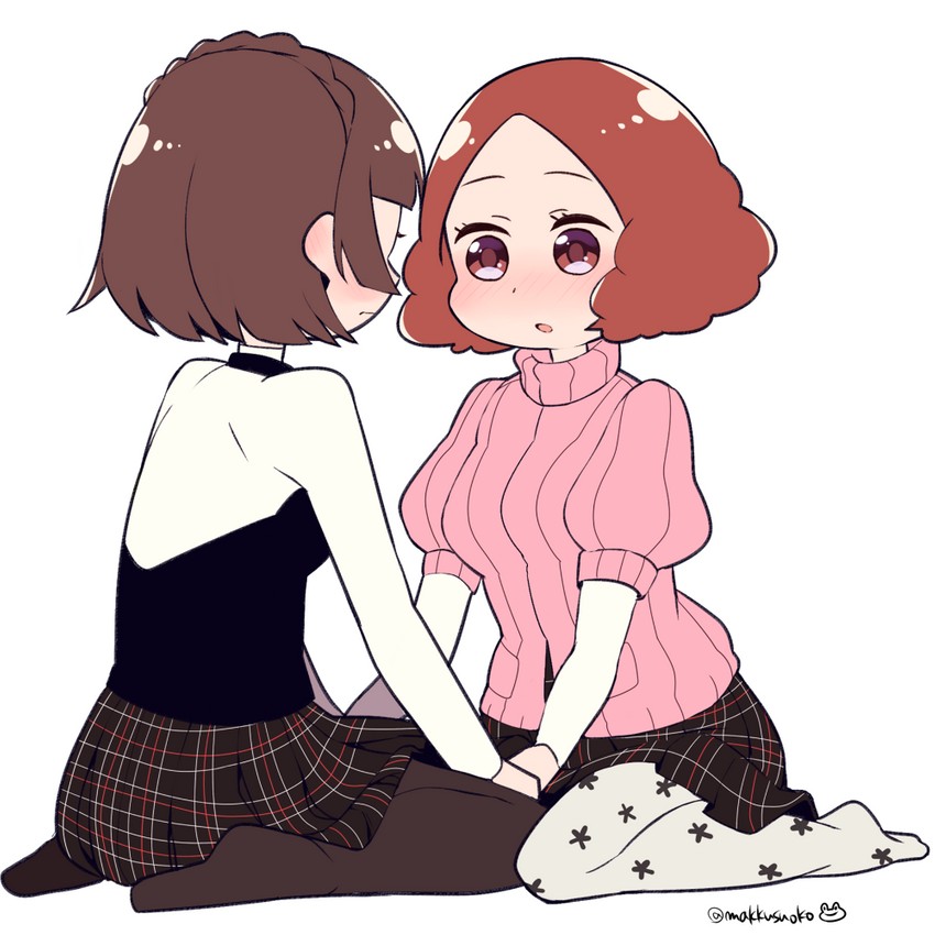niijima makoto and okumura haru (persona and 1 more) drawn by do_m_kaeru