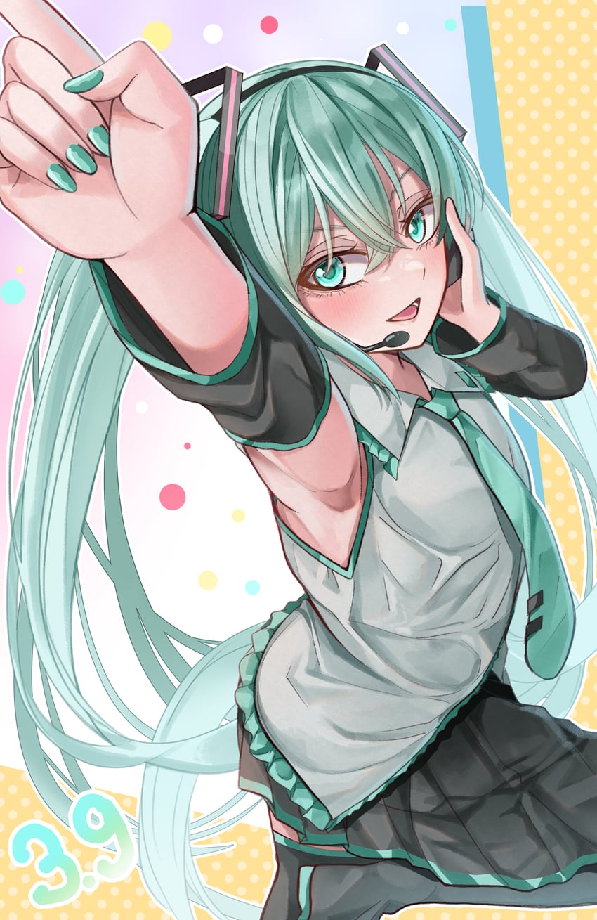 hatsune miku (vocaloid) drawn by mahoro_(minase_mahoro)
