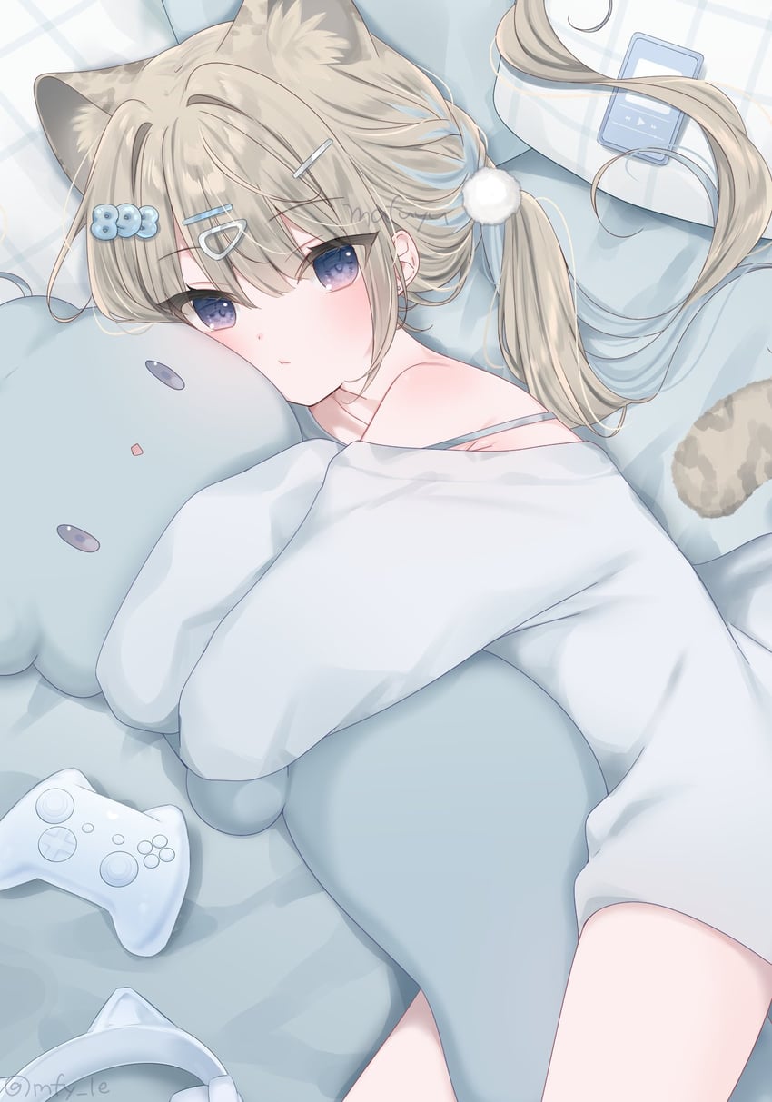 mafuyu and mafuner (indie virtual youtuber) drawn by mafuyu_(chibi21)