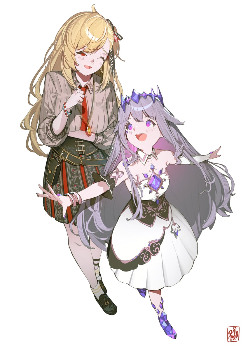 koseki bijou and kaela kovalskia (hololive and 2 more) drawn by sen-jou