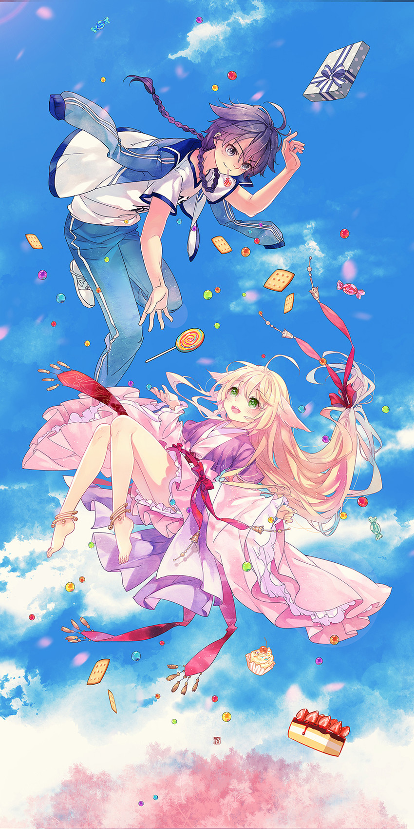 tushan susu and bai yuechu (fox spirit matchmaker) drawn by yin_(xianxians)