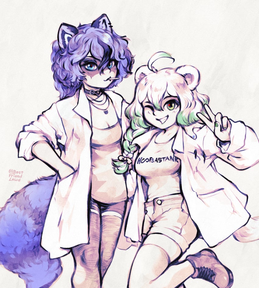 laimu and snuffy (indie virtual youtuber and 1 more) drawn by bestfriendforever