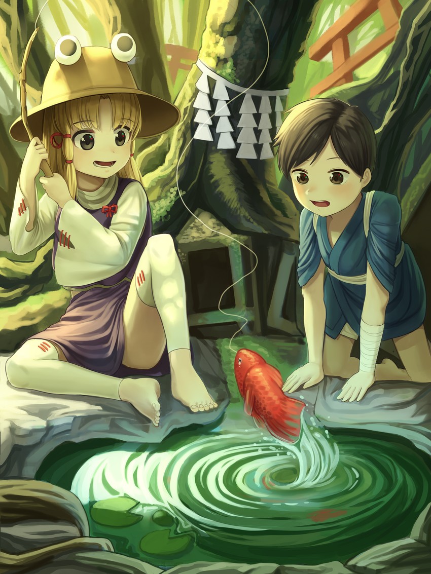 moriya suwako (original and 1 more) drawn by goback