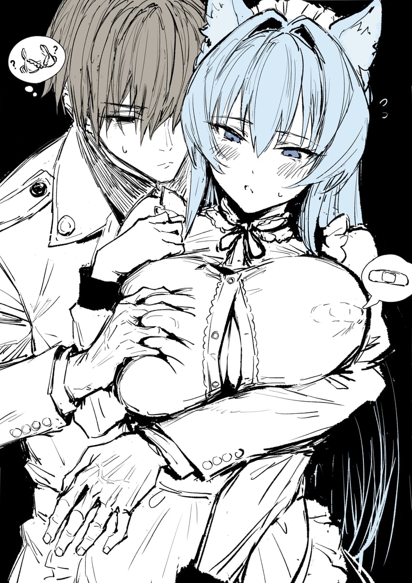 commander and helm (goddess of victory: nikke) drawn by haoni