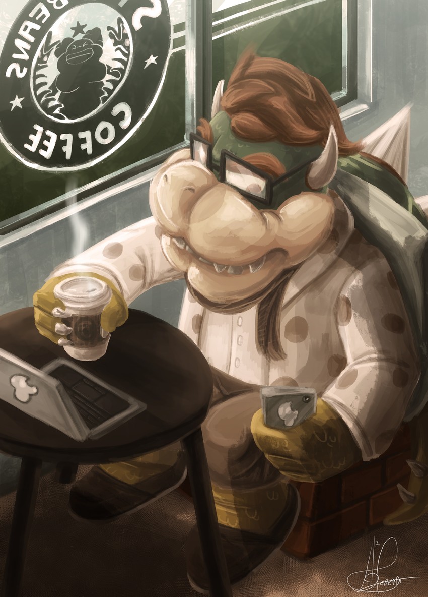bowser (mario and 1 more) drawn by hugo-h2p