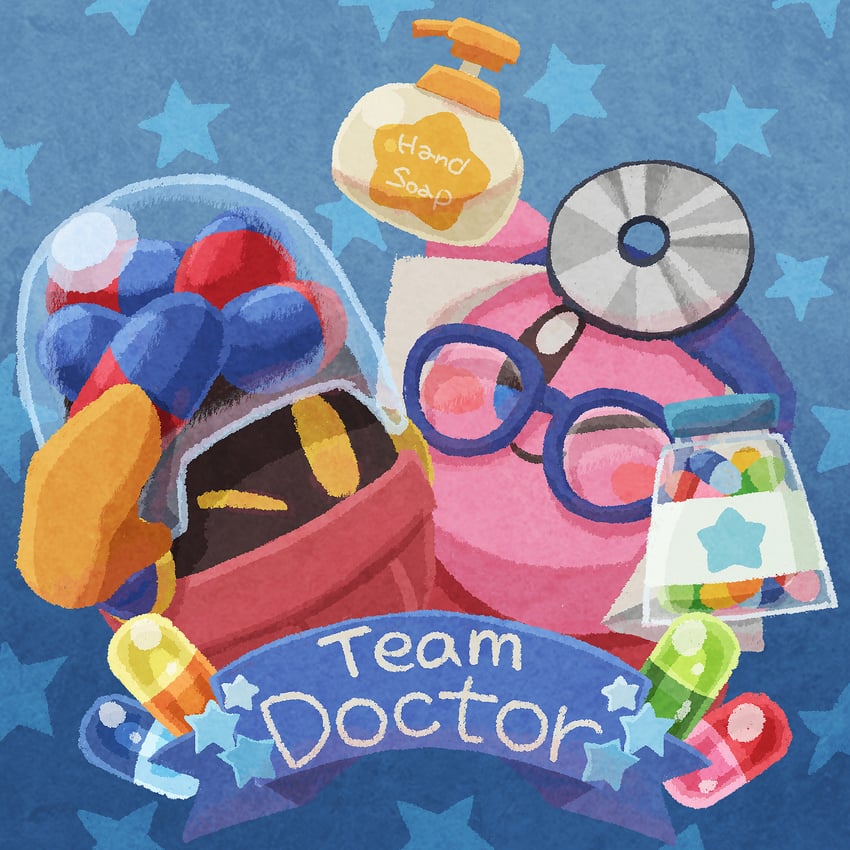 kirby, doctor kirby, and chemitory (kirby) drawn by miclot