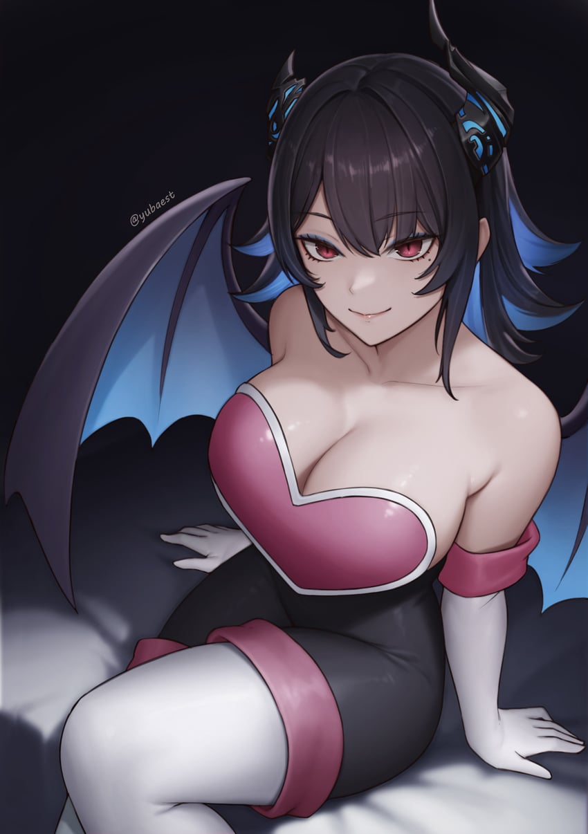 nerissa ravencroft and rouge the bat (hololive and 2 more) drawn by yubaest