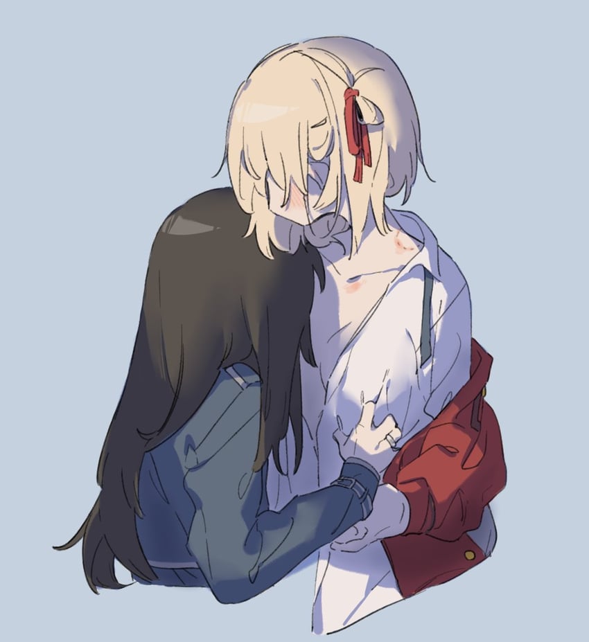 nishikigi chisato and inoue takina (lycoris recoil) drawn by shioneko114