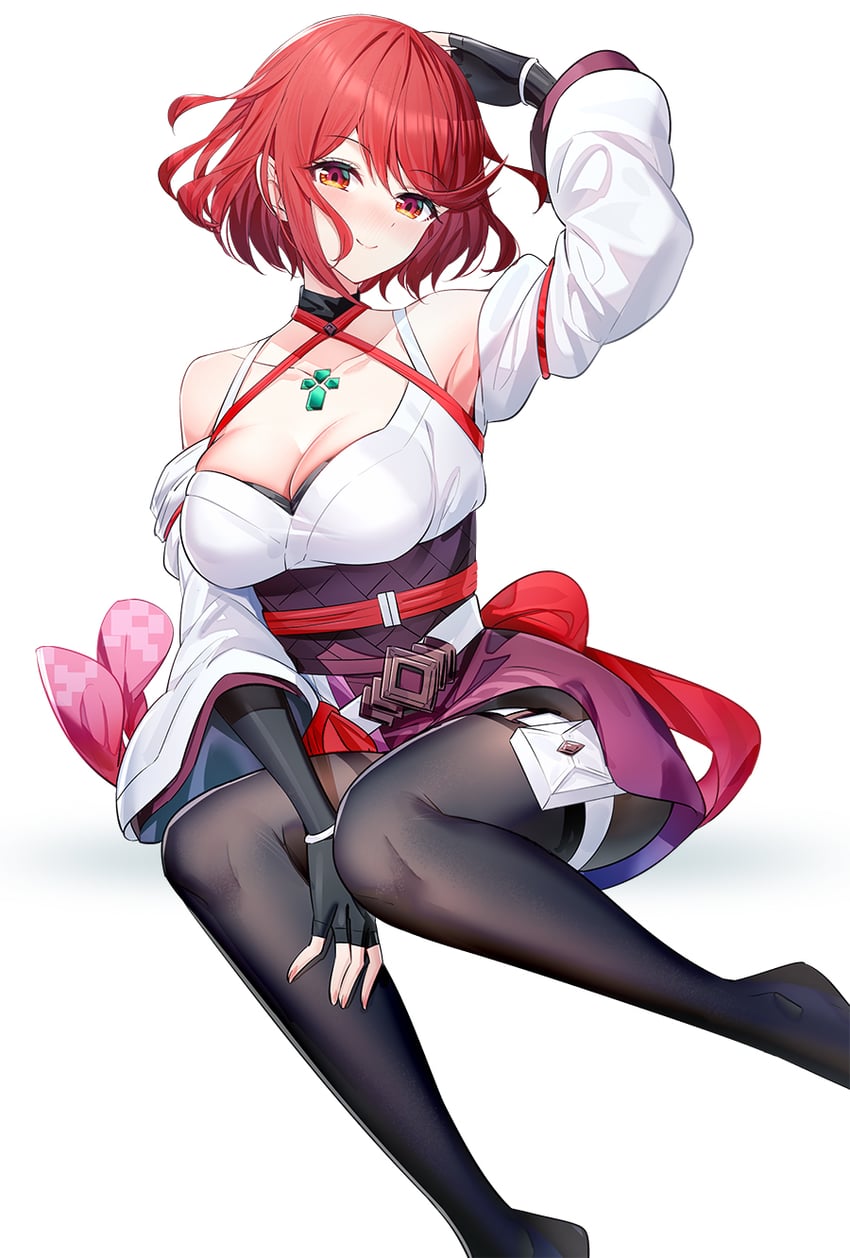pyra and glimmer (xenoblade chronicles and 3 more) drawn by ririko_(zhuoyandesailaer)