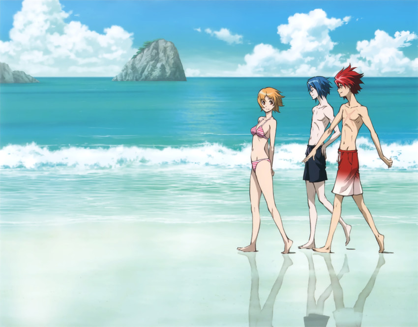 tsunashi takuto, shindou sugata, and agemaki wako (star driver) drawn by itou_yoshiyuki