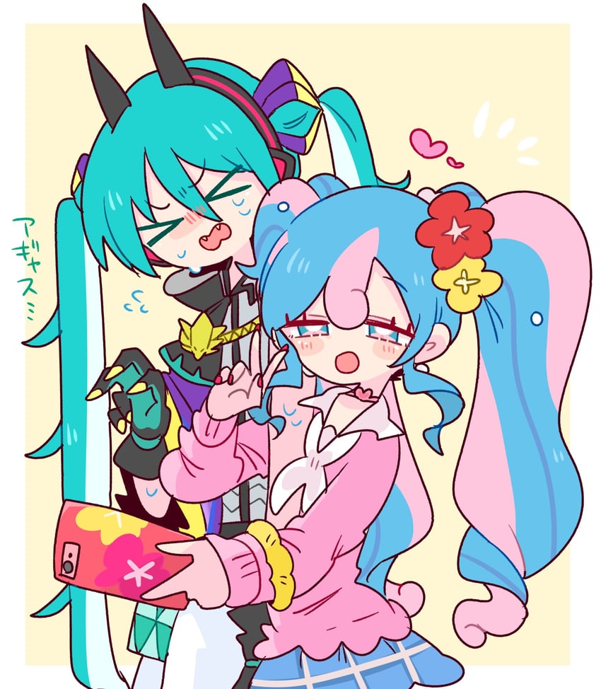 hatsune miku, fairy miku, and dragon miku (pokemon and 2 more) drawn by op_na_yarou
