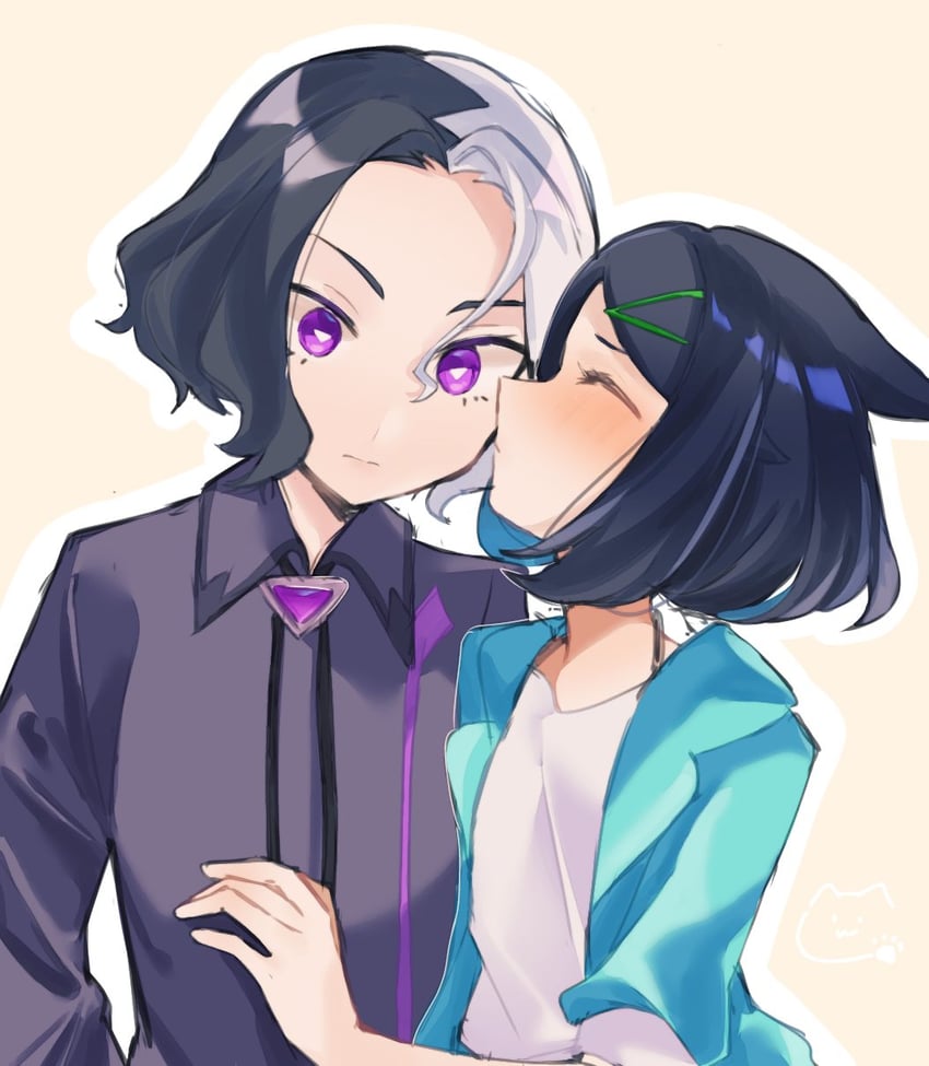 liko and amethio (pokemon and 1 more) drawn by ukocome