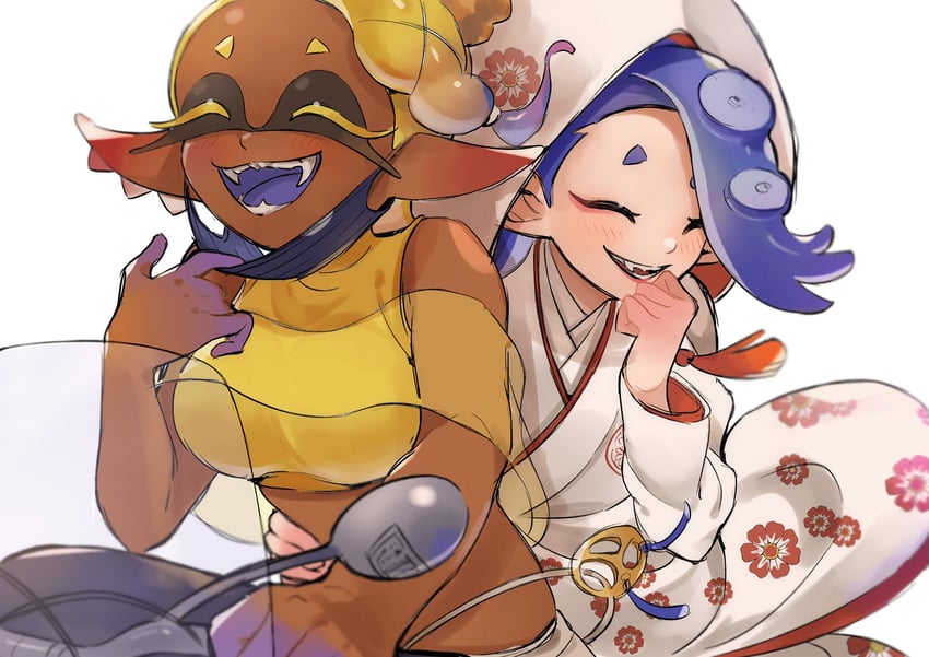shiver and frye (splatoon and 1 more) drawn by po_(moudameda17)