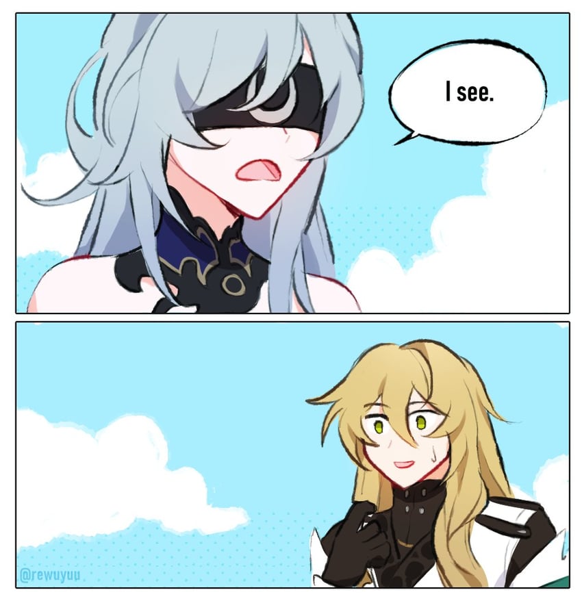 jingliu and luocha (honkai and 1 more) drawn by rewuyuu