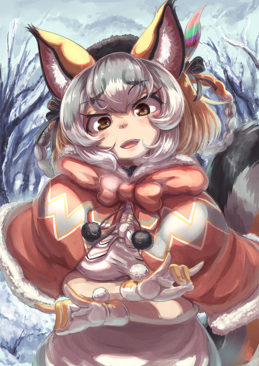 island fox (kemono friends and 1 more) drawn by okyao