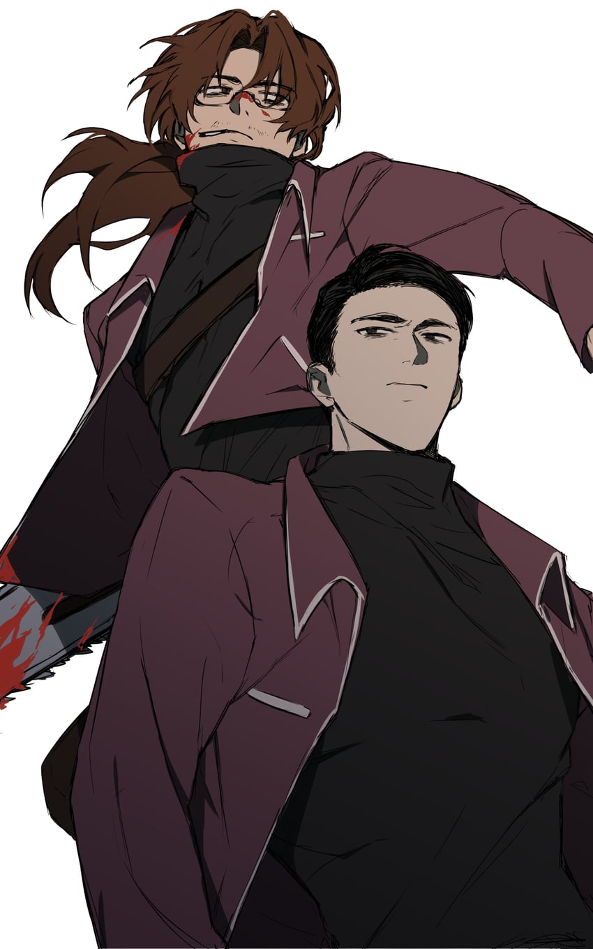 meursault and gregor (project moon and 1 more) drawn by ouc