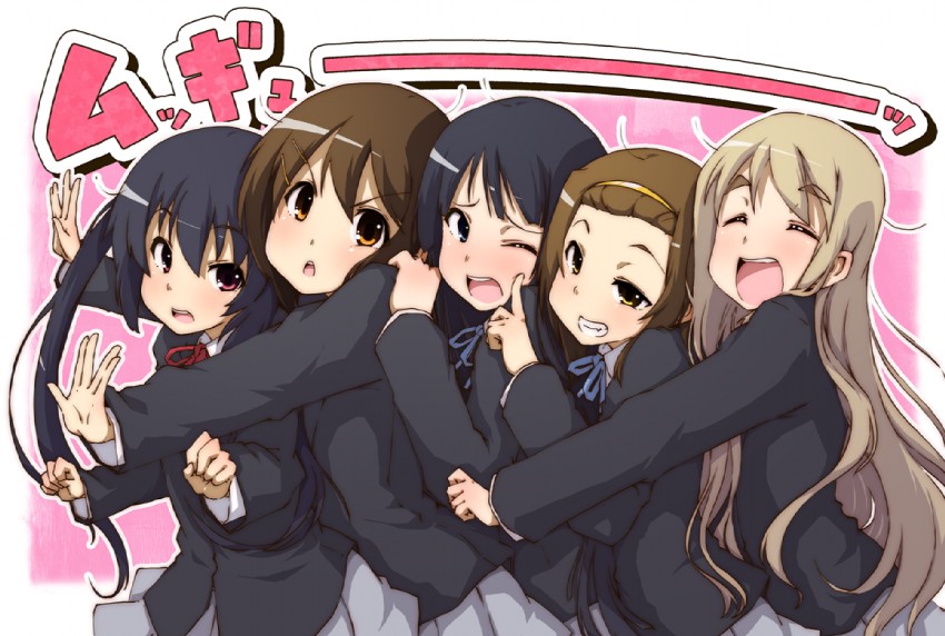 akiyama mio, nakano azusa, hirasawa yui, tainaka ritsu, and kotobuki tsumugi (k-on!) drawn by paprika_(artist)