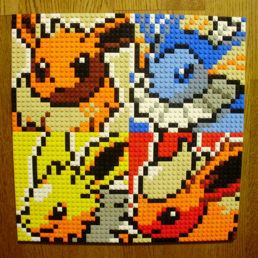 eevee, vaporeon, flareon, and jolteon (pokemon) drawn by you_rei_(blowback)