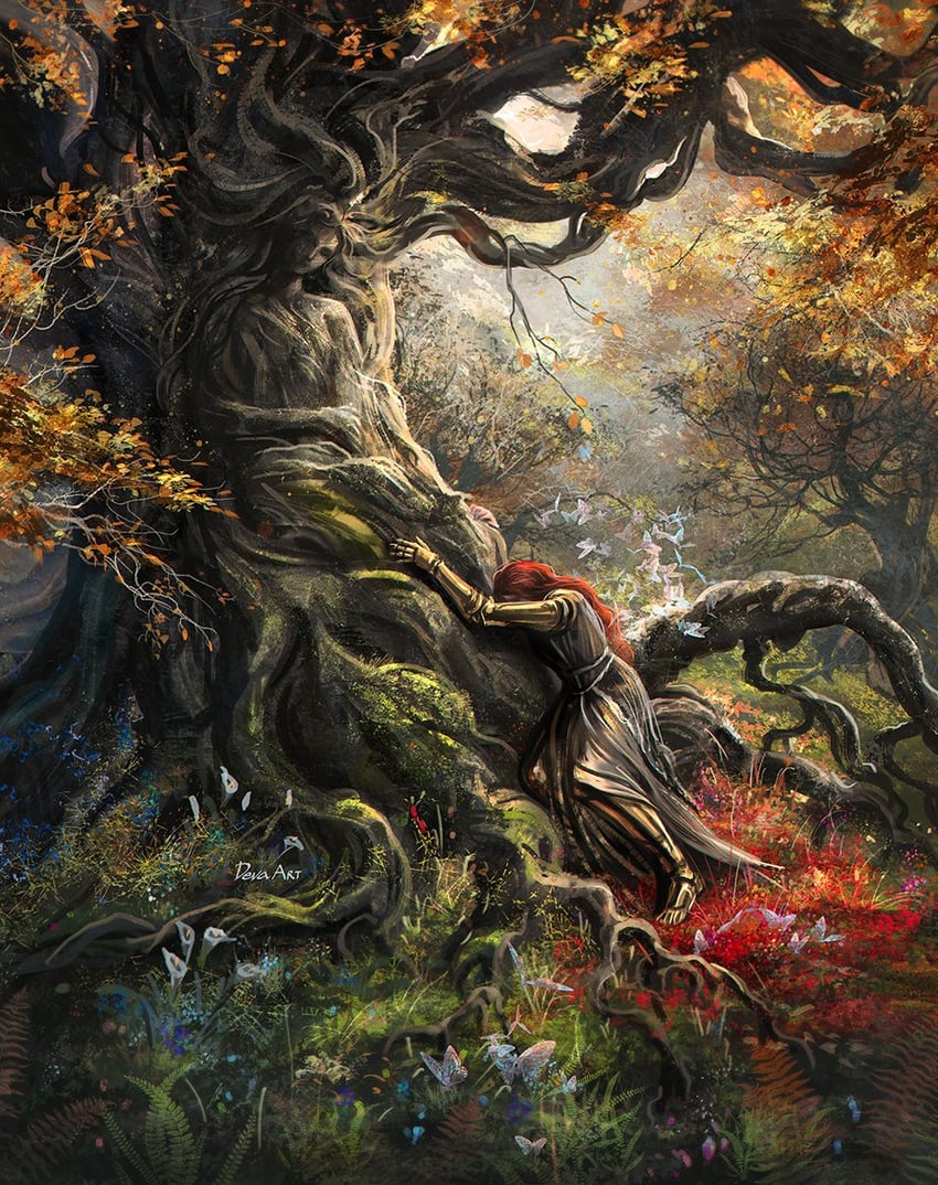 malenia blade of miquella and miquella (elden ring) drawn by develvdeva