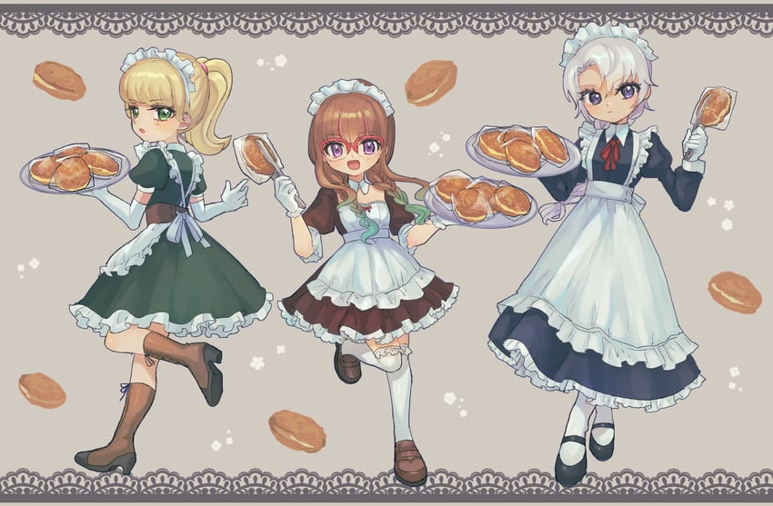 ohdo yuamu, mutsuba asaka, and goha yuuna (yu-gi-oh! and 1 more) drawn by yuzutaroman