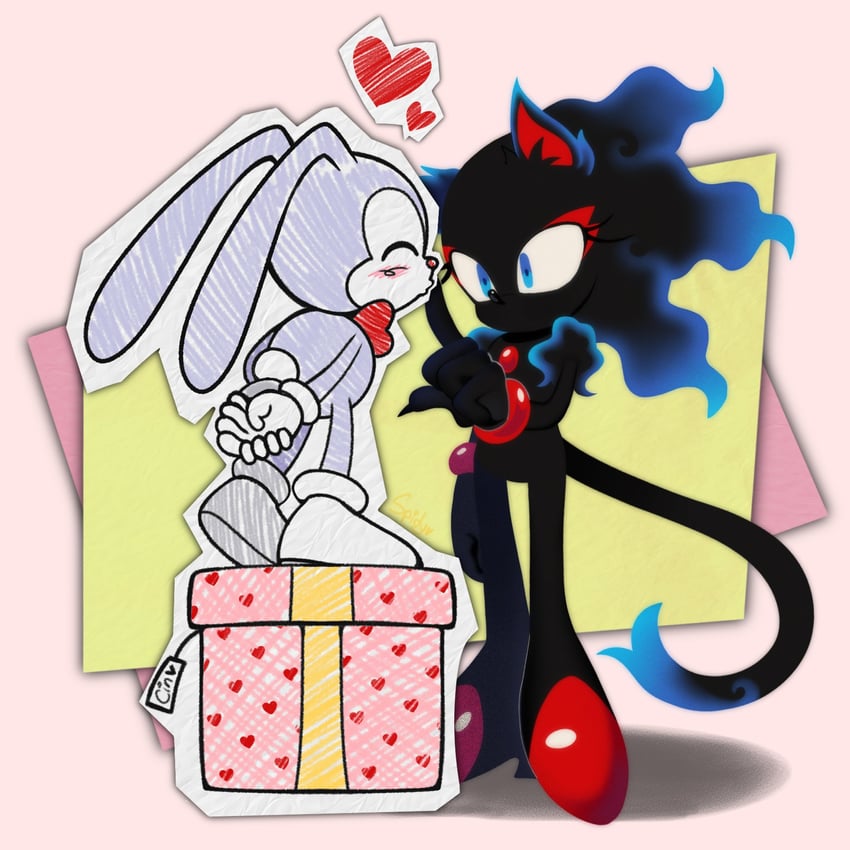 sonic the hedgehog and blaze the cat (sonic) drawn by spidercheetos