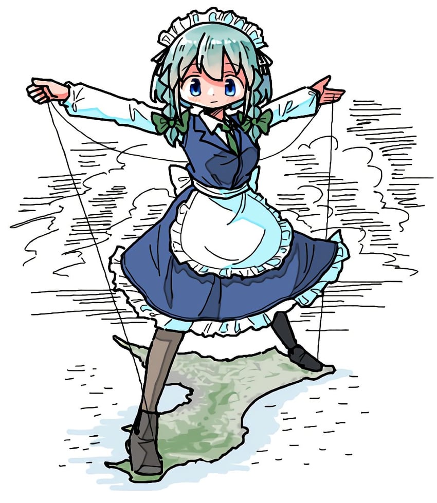 izayoi sakuya and cecil rhodes (touhou and 1 more) drawn by kasuya_baian
