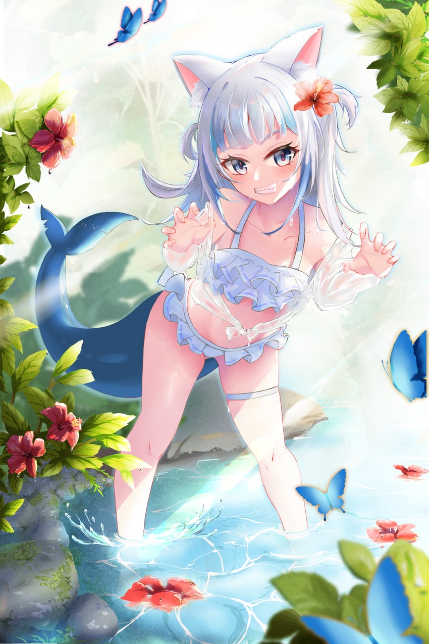 gawr gura (hololive and 1 more) drawn by mizuren