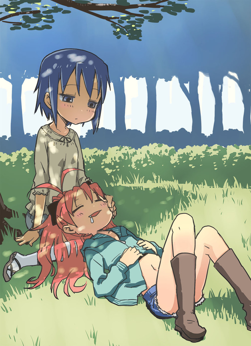 miki sayaka and sakura kyoko (mahou shoujo madoka magica) drawn by nametake
